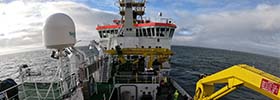 Blick auf das Arbeitsdeck der ATAIR © Bundesamt für Seeschifffahrt und Hydrographie (BSH)